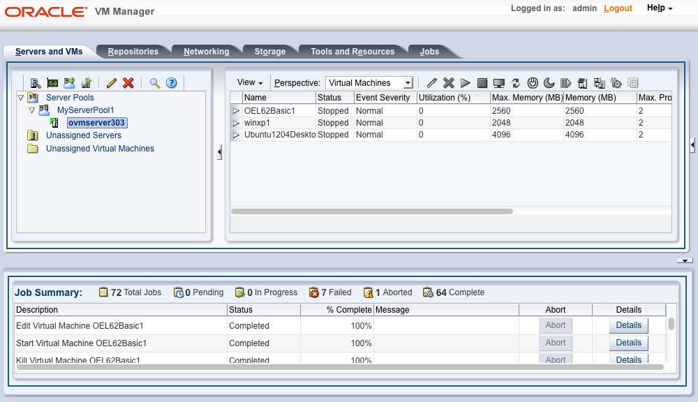 Oracle VM Manager 3