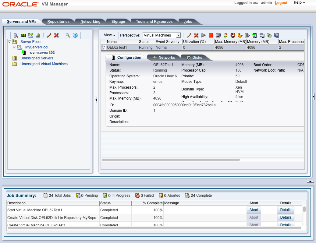 Oracle VM Manager 3