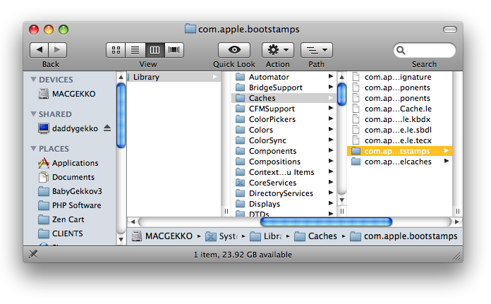 OS X Finder Column View