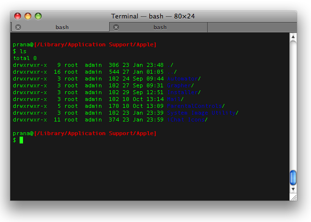 OS X Terminal with a cool BASH prompt